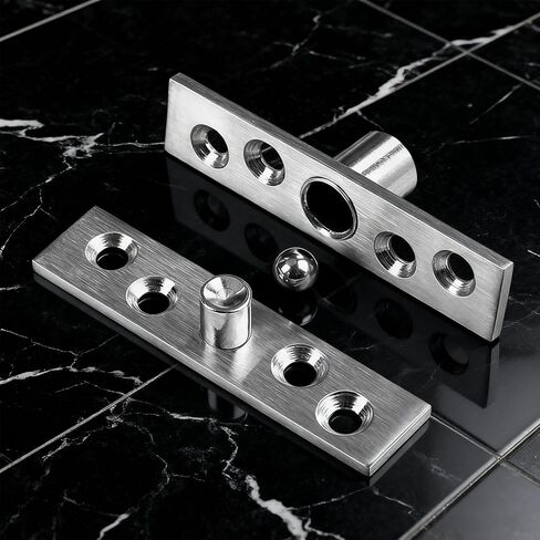 4 قطع مفصلات محورية للباب 360 درجة، مجموعة مفصلات باب دوارة مخفية، مفصلة غير مرئية من الفولاذ المقاوم للصدأ شديدة التحمل لتركيب الباب السري والخزانة in Kuwait