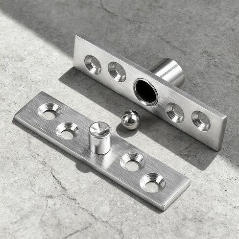 4 قطع مفصلات محورية للباب 360 درجة، مجموعة مفصلات باب دوارة مخفية، مفصلة غير مرئية من الفولاذ المقاوم للصدأ شديدة التحمل لتركيب الباب السري والخزانة in Kuwait
