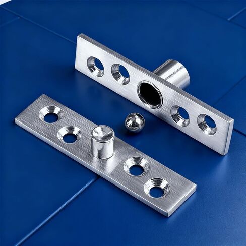 4 قطع مفصلات محورية للباب 360 درجة، مجموعة مفصلات باب دوارة مخفية، مفصلة غير مرئية من الفولاذ المقاوم للصدأ شديدة التحمل لتركيب الباب السري والخزانة in Kuwait