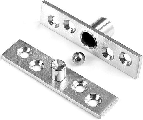 4 قطع مفصلات محورية للباب 360 درجة، مجموعة مفصلات باب دوارة مخفية، مفصلة غير مرئية من الفولاذ المقاوم للصدأ شديدة التحمل لتركيب الباب السري والخزانة in Kuwait