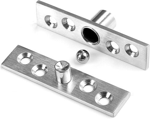 4 قطع مفصلات محورية للباب 360 درجة، مجموعة مفصلات باب دوارة مخفية، مفصلة غير مرئية من الفولاذ المقاوم للصدأ شديدة التحمل لتركيب الباب السري والخزانة in Kuwait