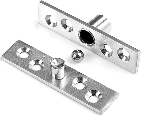 4 قطع مفصلات محورية للباب 360 درجة، مجموعة مفصلات باب دوارة مخفية، مفصلة غير مرئية من الفولاذ المقاوم للصدأ شديدة التحمل لتركيب الباب السري والخزانة in Kuwait