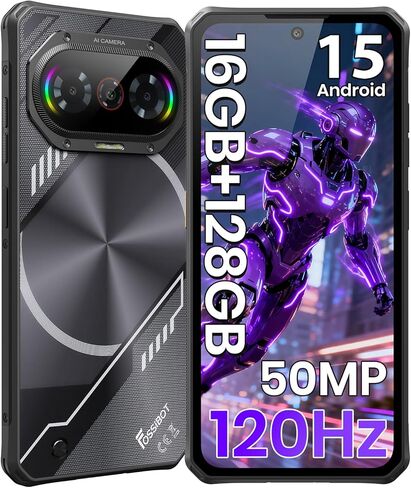 Fossibot F109s الهاتف الذكي الوعرة غير مؤمن ، 24 جيجابايت+256 جيجابايت / 2TB Android 15 هاتف وعرة ، بطارية 10600 مللي أمبير في الساعة ، شاشة مزدوجة 6.745 '' HD+1.32 '' الهاتف المحمول ، 50 ميجابكسل+16 ميجابكسل+5 ميجابكسل ، هاتف SIM مزدوج ، IP68 / IP69K ، N in Kuwait