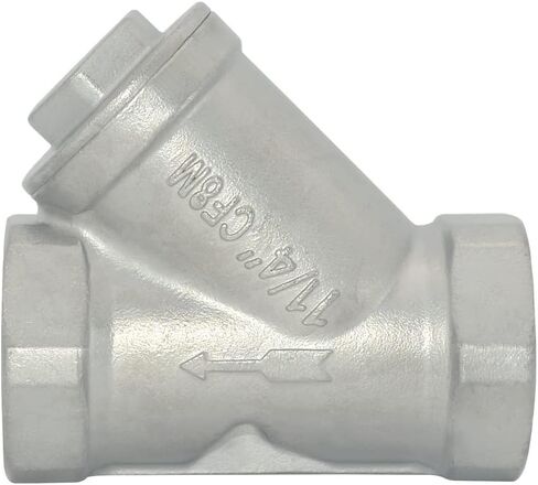 صمام فلتر شبكي مصفاة، صمام فحص أنثى 800WOG Y-Spring NPT، من الفولاذ المقاوم للصدأ SS316 CF8M (1/2 بوصة) in Kuwait