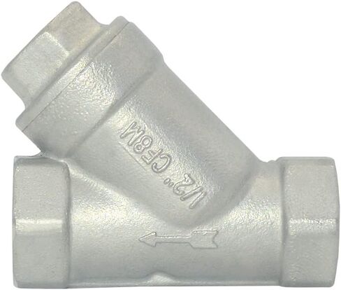 صمام فلتر شبكي مصفاة، صمام فحص أنثى 800WOG Y-Spring NPT، من الفولاذ المقاوم للصدأ SS316 CF8M (1/2 بوصة) in Kuwait
