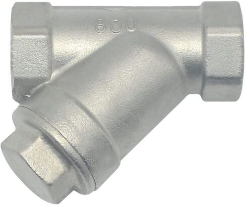 صمام فلتر شبكي مصفاة، صمام فحص أنثى 800WOG Y-Spring NPT، من الفولاذ المقاوم للصدأ SS316 CF8M (1/2 بوصة) in Kuwait