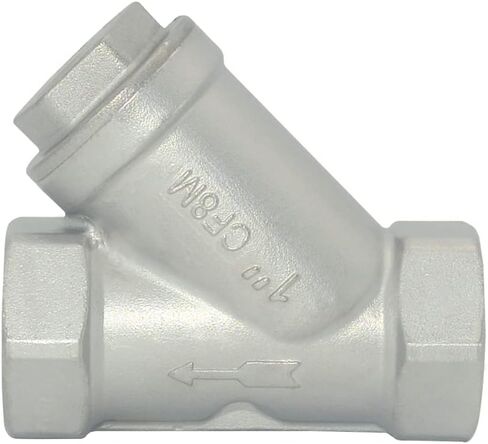 صمام فلتر شبكي مصفاة، صمام فحص أنثى 800WOG Y-Spring NPT، من الفولاذ المقاوم للصدأ SS316 CF8M (1/2 بوصة) in Kuwait