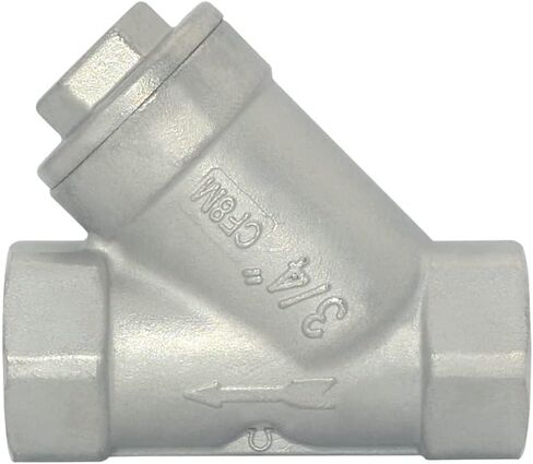 صمام فلتر شبكي مصفاة، صمام فحص أنثى 800WOG Y-Spring NPT، من الفولاذ المقاوم للصدأ SS316 CF8M (1/2 بوصة) in Kuwait