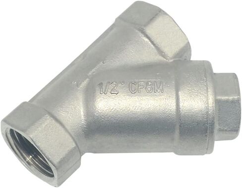 صمام فلتر شبكي مصفاة، صمام فحص أنثى 800WOG Y-Spring NPT، من الفولاذ المقاوم للصدأ SS316 CF8M (1/2 بوصة) in Kuwait