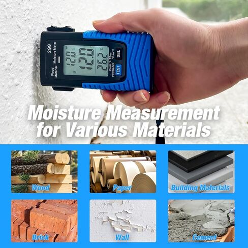 مقياس رطوبة الخشب الرقمي، جهاز كشف تسرب المياه من نوع HOLDPEAK، جهاز اختبار الرطوبة المحمول مع مؤشرات LED، قياس درجة الحرارة، سجل البيانات، اختبار الرطوبة للحطب، الأرضيات، الحوائط الجافة in Kuwait