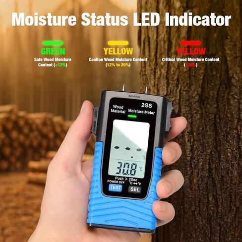 مقياس رطوبة الخشب الرقمي، جهاز كشف تسرب المياه من نوع HOLDPEAK، جهاز اختبار الرطوبة المحمول مع مؤشرات LED، قياس درجة الحرارة، سجل البيانات، اختبار الرطوبة للحطب، الأرضيات، الحوائط الجافة in Kuwait