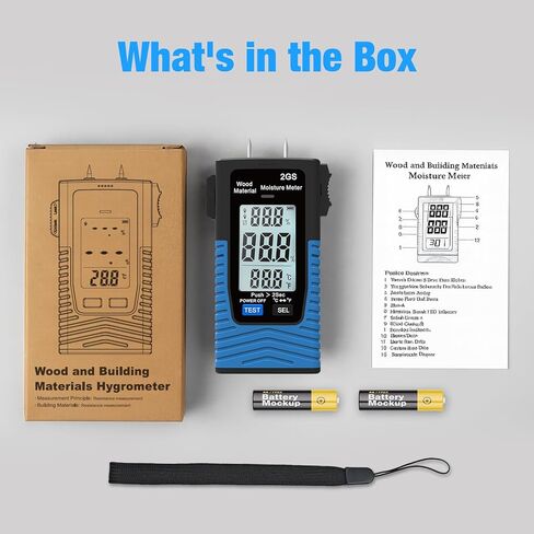 مقياس رطوبة الخشب الرقمي، جهاز كشف تسرب المياه من نوع HOLDPEAK، جهاز اختبار الرطوبة المحمول مع مؤشرات LED، قياس درجة الحرارة، سجل البيانات، اختبار الرطوبة للحطب، الأرضيات، الحوائط الجافة in Kuwait