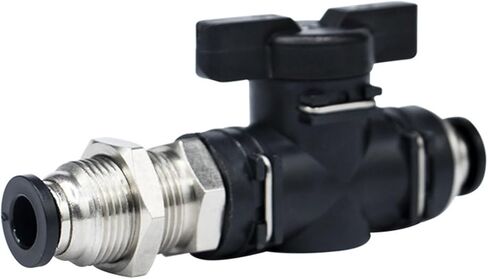 مفتاح صمام اليد BM-4 من خلال موصل كروي للأنابيب الهوائية المستقيمة باتجاهين Bm-6/Bm-8 قطعة واحدة (Blackhandvalvebm-8) in Saudi Arabia