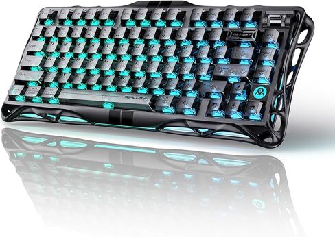 GravaStar Mercury V75 Lite Hall Effect Magnetic Gaming Keyboard – 8KHz Rapid Trigger Wired 75% Keyboard, Adjustable Actuation, Hot-Swappable Switches, Transparent RGB for PC/Mac in Saudi Arabia