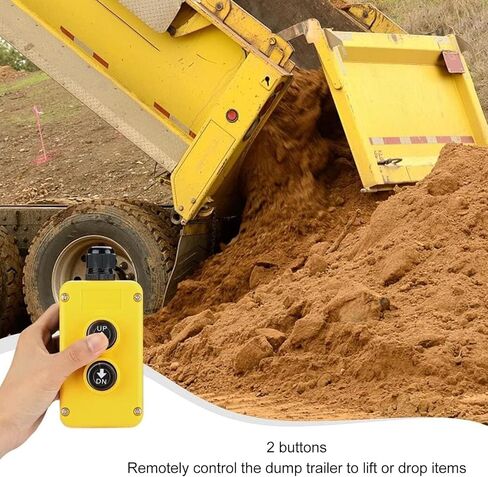 Dump Trailer Remote Control Switch, 12V DC 3 Wire 4 Wire Hydraulic Pump Power Unit Up Down Control Switch with 3 Mounting Methods, Hoist Controller for Crane Lifting in Saudi Arabia