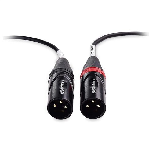 كابل ماترز 3.5 ملم 1/8 بوصة TRS إلى 2 XLR كابل، ذكر إلى ذكر Aux إلى كابل XLR مزدوج - 10 أقدام in Kuwait