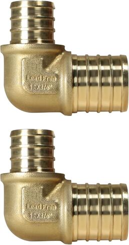 2 Pieces XFITTING 1" x 3/4" Pex Elbow, Brass in Saudi Arabia