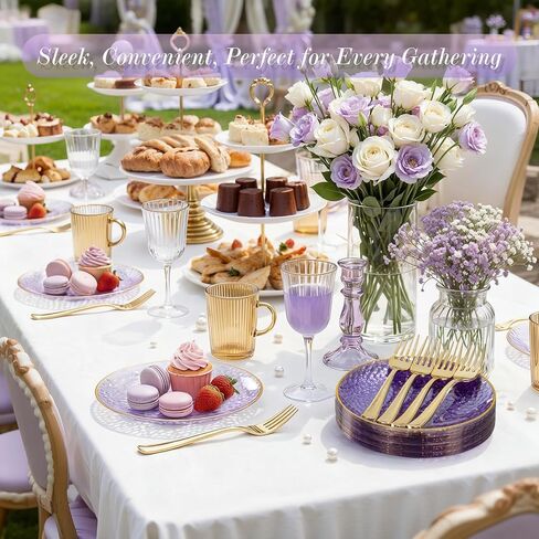 DaYammi 240Pcs Gold Plastic Plates Including 120Pcs Dessert Plates and 120Pcs Cake Forks,Hammered Party Plate,Clear Gold Appetizer plates Heavy duty Disposable Plastic Plate for Party Wedding Birthday in Saudi Arabia