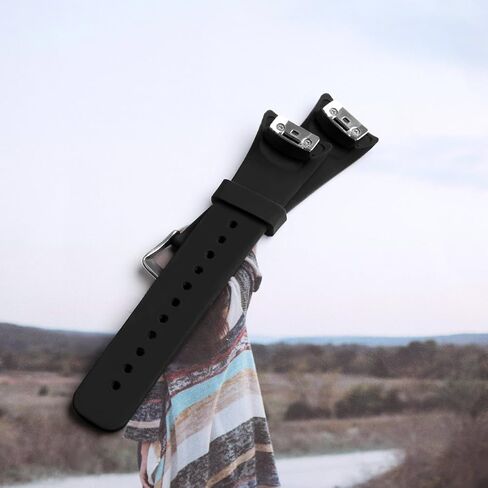نطاقات Gear Fit2 المتوافقة، حزام بديل من السيليكون لجهاز Samsung Gear Fit 2 & 2 Pro Tracker (أسود جديد) in Kuwait