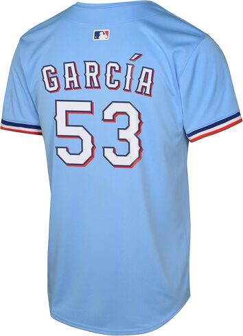 Outerstuff Adolis Garcia Texas Rangers MLB للأطفال الشباب 8-20 جيرسي لاعب بديل أزرق فاتح in Kuwait
