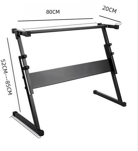 Z-shaped Electronic Keyboard Stand, Adjustable Height and Width, Stable Support for 61/88-key Keyboards|Ideal for Home Practice, Stage Performances, and Studio Recording, Compatible with Most Digital Pianos and Synthesizers in Kuwait
