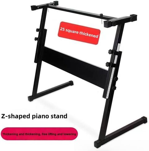 Z-shaped Electronic Keyboard Stand, Adjustable Height and Width, Stable Support for 61/88-key Keyboards|Ideal for Home Practice, Stage Performances, and Studio Recording, Compatible with Most Digital Pianos and Synthesizers in Kuwait