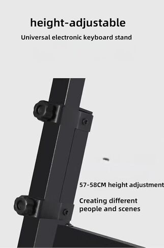 Z-shaped Electronic Keyboard Stand, Adjustable Height and Width, Stable Support for 61/88-key Keyboards|Ideal for Home Practice, Stage Performances, and Studio Recording, Compatible with Most Digital Pianos and Synthesizers in Kuwait
