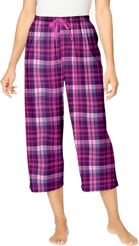 Dreams & Co. Plus Size Woven Sleep Capri Pant in Saudi Arabia