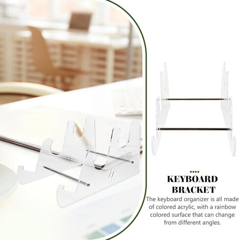 Computer Keyboard Display Stand 3 Tier Acrylic Mechanical Keyboard Holder for Desk in Saudi Arabia