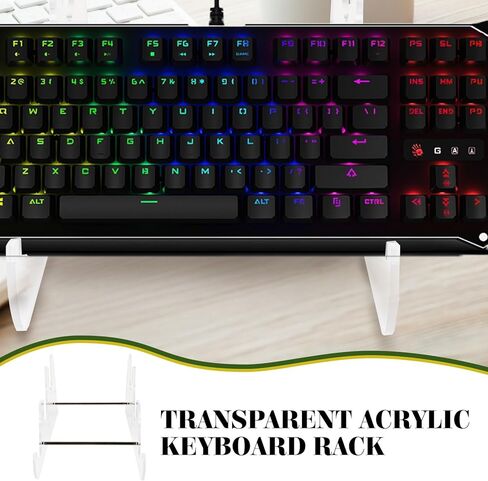 Computer Keyboard Display Stand 3 Tier Acrylic Mechanical Keyboard Holder for Desk in Saudi Arabia