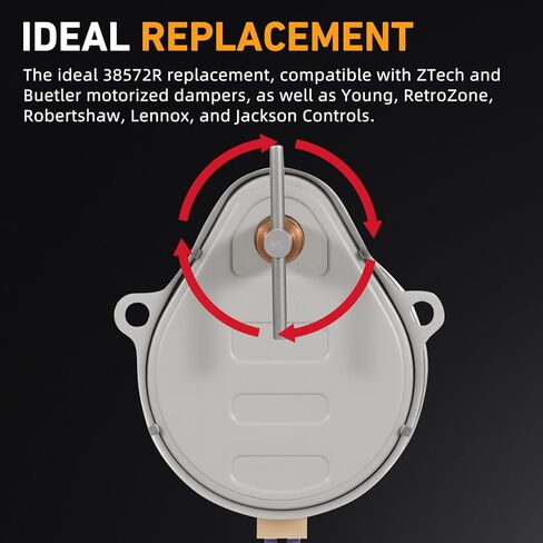 24V Synchronous Damper Motor for 38572R Synchron Motor Fit for ZTech and Buetler HVAC Motorized Dampers - Right-Hand Rotation, 6W, 60Hz, 60RPH Long Shaft Motor in Saudi Arabia
