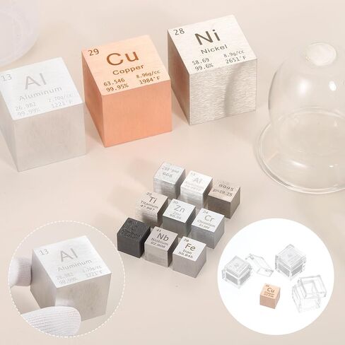 uxcell Iron Cube, 0.5 Inch High Density Metal Element Cube Metal Density Cube for Chemical Elements Collection Science Education Experiment Application, Silver in Saudi Arabia