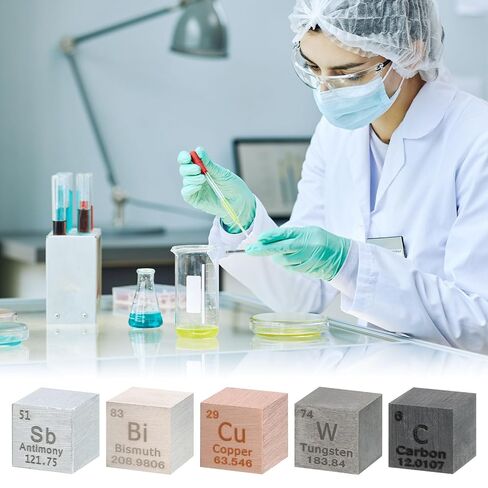 uxcell Iron Cube, 0.5 Inch High Density Metal Element Cube Metal Density Cube for Chemical Elements Collection Science Education Experiment Application, Silver in Saudi Arabia