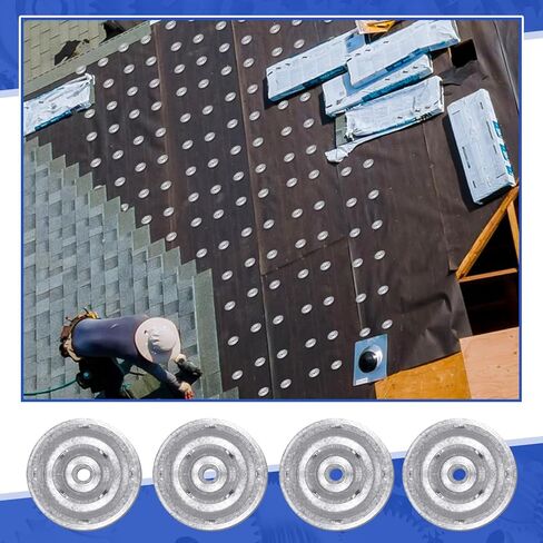 Shimeyao 2-3/8" ألواح شائكة عازلة للأسقف، ألواح ضغط غشائية معدنية مجلفنة، مثبتات مقاومة للتآكل لمرفق نظام السقف بأسطح السقف الفولاذية والخشبية in Saudi Arabia