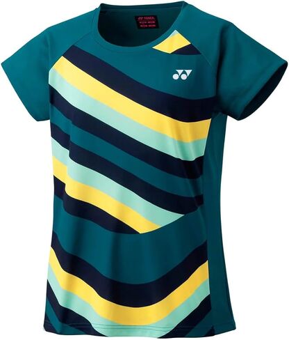 YONEX Women's Athletic T-Shirt, Model 16694, 100% Polyester, Striped Graphic Design, Badminton Sport Tee in Saudi Arabia