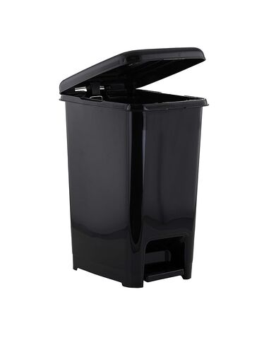 Superio Slim Plastic Trash Can with Foot Pedal 4 Gallon Step-On Garbage Can for Bathroom, Kitchen, Office & Dorm Room Black in Saudi Arabia