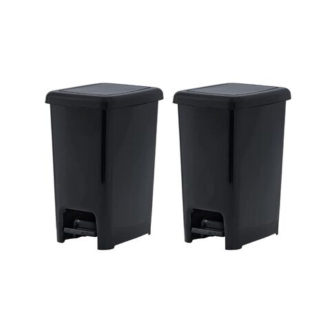 Superio Slim Plastic Trash Can with Foot Pedal 4 Gallon Step-On Garbage Can for Bathroom, Kitchen, Office & Dorm Room Black in Saudi Arabia
