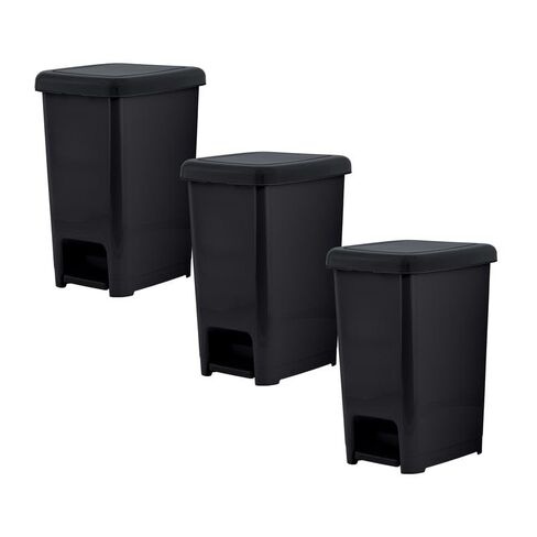 Superio Slim Plastic Trash Can with Foot Pedal 4 Gallon Step-On Garbage Can for Bathroom, Kitchen, Office & Dorm Room Black in Saudi Arabia