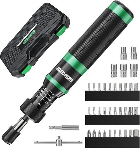 Torque Screwdriver,8-70 in.lb(1/4" Drive) Inch Pound Torque Wrench with S2 Steel Bits & Case - torque screwdriver for gunsmithing. in Saudi Arabia