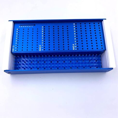 علبة تعقيم باللون الأزرق مسامير صندوق رف ل HA1.5mm 2.0 مللي متر 2.4 مللي متر أدوات جراحة العظام البيطرية الصغيرة للحيوانات in Kuwait