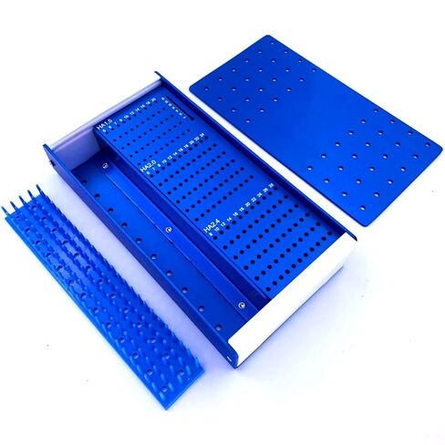 علبة تعقيم باللون الأزرق مسامير صندوق رف ل HA1.5mm 2.0 مللي متر 2.4 مللي متر أدوات جراحة العظام البيطرية الصغيرة للحيوانات in Kuwait