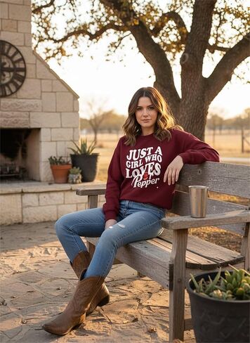DR.P المشروبات هدية فتاة SodaDrinks عشاق هدية DR.P المشروبات بلوزات للنساء عادية Crewneck كم طويل بلايز in Kuwait