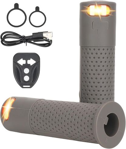 ulip E Scooter Turn Signal، مقابض مقبض سكوتر قابلة للشحن USB، ضوء تحذير ذكي للمقود مع جهاز تحكم عن بعد، مقاوم للماء متوافق مع XIAOMI M365/Pro2/1S Ninebot G30/ES1/ES2/ES4 in Saudi Arabia