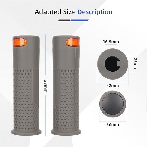 ulip E Scooter Turn Signal، مقابض مقبض سكوتر قابلة للشحن USB، ضوء تحذير ذكي للمقود مع جهاز تحكم عن بعد، مقاوم للماء متوافق مع XIAOMI M365/Pro2/1S Ninebot G30/ES1/ES2/ES4 in Saudi Arabia