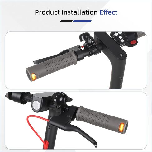 ulip E Scooter Turn Signal، مقابض مقبض سكوتر قابلة للشحن USB، ضوء تحذير ذكي للمقود مع جهاز تحكم عن بعد، مقاوم للماء متوافق مع XIAOMI M365/Pro2/1S Ninebot G30/ES1/ES2/ES4 in Saudi Arabia