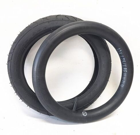 مجموعة أنابيب إطارات سميكة للعربة مقاس 280x65-203، إطار خارجي مطاطي مع أنبوب داخلي لعربة الأطفال، أسود in Kuwait