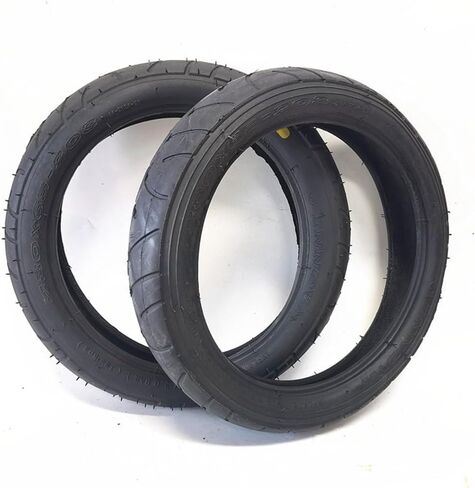 مجموعة أنابيب إطارات سميكة للعربة مقاس 280x65-203، إطار خارجي مطاطي مع أنبوب داخلي لعربة الأطفال، أسود in Kuwait