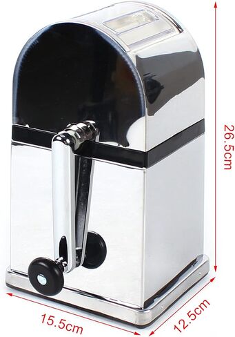 دليل كسارة الثلج، ماكينة حلاقة ثلج منزلية من الفولاذ المقاوم للصدأ من أجل حلاقة خشنة سريعة أو حلاقة أو سحق ناعم لرقائق مخروط الثلج أو السلاش، كسارة ثلج تعمل بذراع يدوي in Kuwait