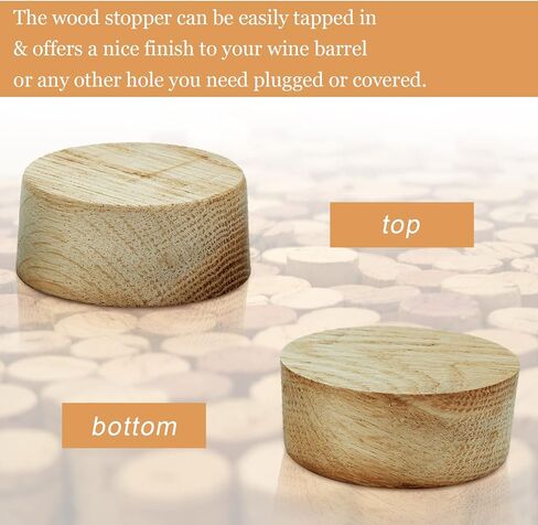 5 Pieces White Oak Wine Barrel Bung 2 Inch Wooden Bourbon Barrel Bungs Tapered Wooden Wine Stoppers for Wine Beer Bottle Crafts in Saudi Arabia