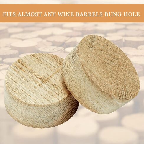 5 Pieces White Oak Wine Barrel Bung 2 Inch Wooden Bourbon Barrel Bungs Tapered Wooden Wine Stoppers for Wine Beer Bottle Crafts in Saudi Arabia